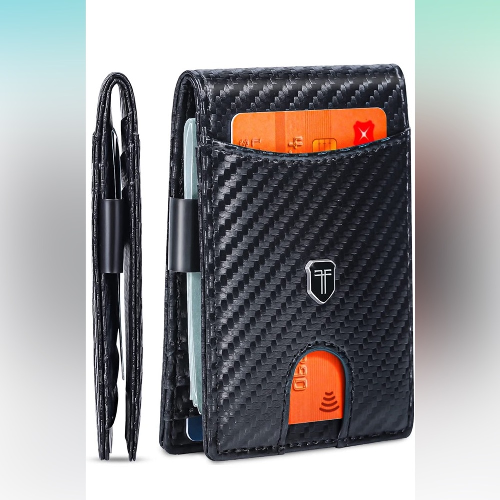 Toughergun Slim Wallet for Men Wallet, Money Clip RFID Wallet, ID window